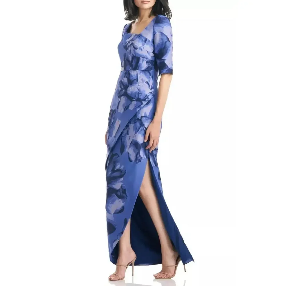 KAY UNGER NWT $368 Octavia Floral Column Gown NO SASH OR BELT Size 8 - Picture 2 of 8
